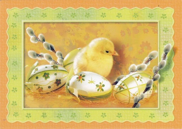 بطاقات عيد الفصح على الإنترنت تنزيل بيض عيد الفصح المطلي بالفرخ مجانًا
