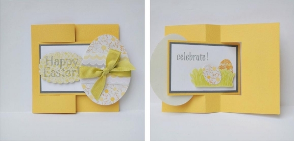 بطاقة عيد الفصح عبر الإنترنت للحصول على أفكار مجانية - اصنع بنفسك - استنسل ورق أصفر