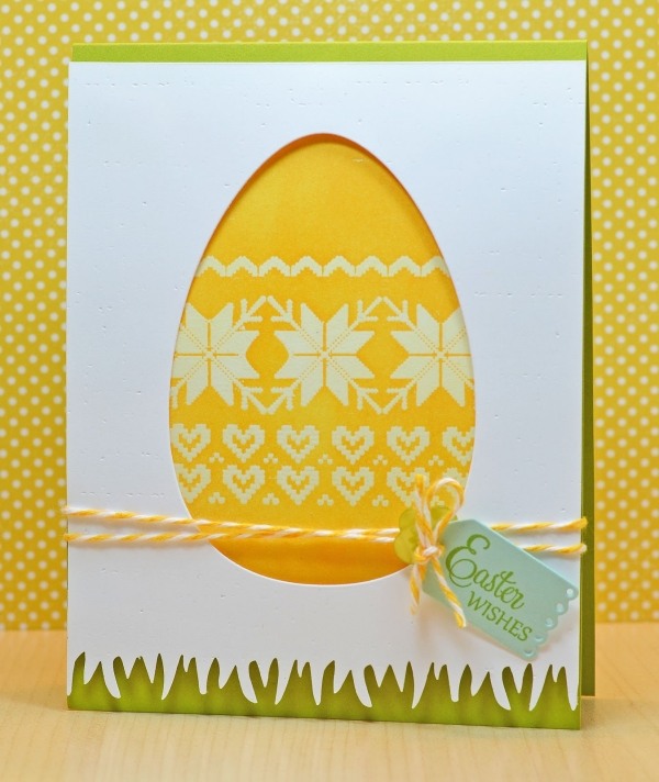 بيضة صفراء ، زخارف ندفة الثلج ، تصنع بطاقة عيد الفصح