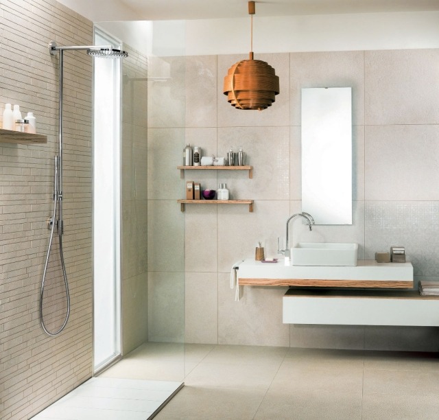 معمل 21 فكرة لتصميم حمام غرف صغيرة لون كريم
