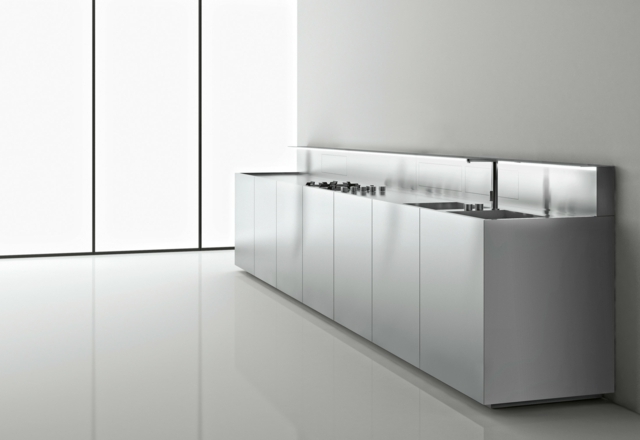 أثاث وحدات المطبخ الحديثة من طراز Linear