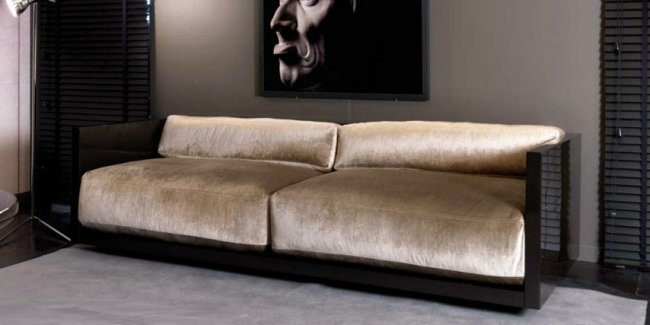 أريكة بتصميم وسادة من الخشب EDUARD Domenico Mula
