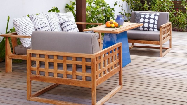 طاولة صغيرة الديكور وسادة الأرضيات الخشبية