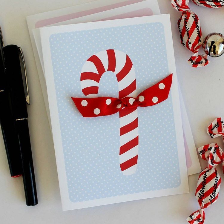 العبث بطاقات عيد الميلاد حلوى قصب الشريط الأبيض الأحمر النسيج