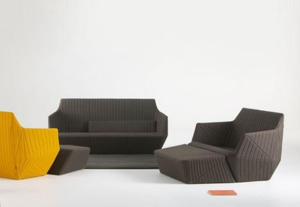 أثاث تنجيد بتصميم حديث للأريكة - رمادي أصفر - R & E Bouroullec