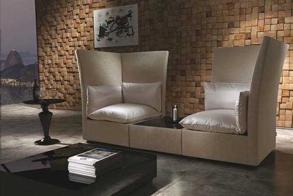 أريكة حديثة مصممة بمسند للذراع أريكة خاصة Asnaghi إيطاليا