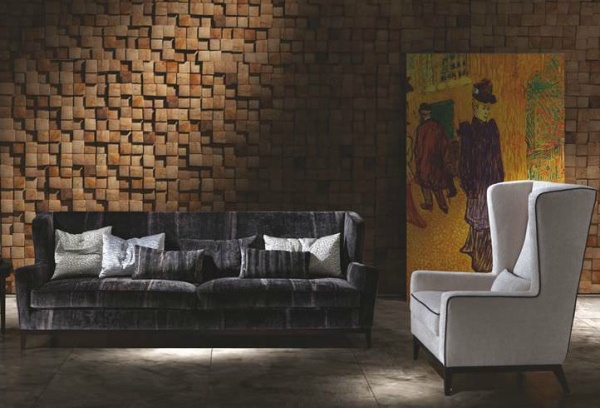 أثاث غرفة المعيشة أريكة تقليدية كرسي بذراعين أبيض تصميم البلطيق الإيطالي