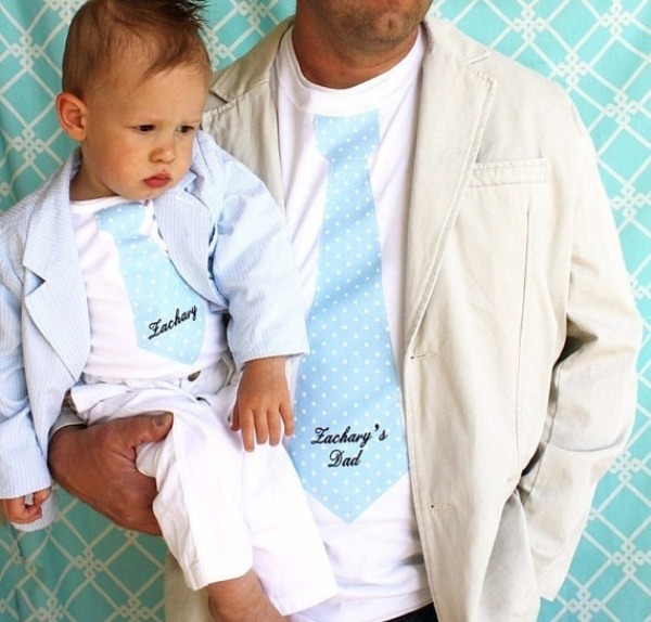 بدلة الأب والطفل على حد سواء بدلة صغيرة مع تي شيرت ربطة عنق زرقاء