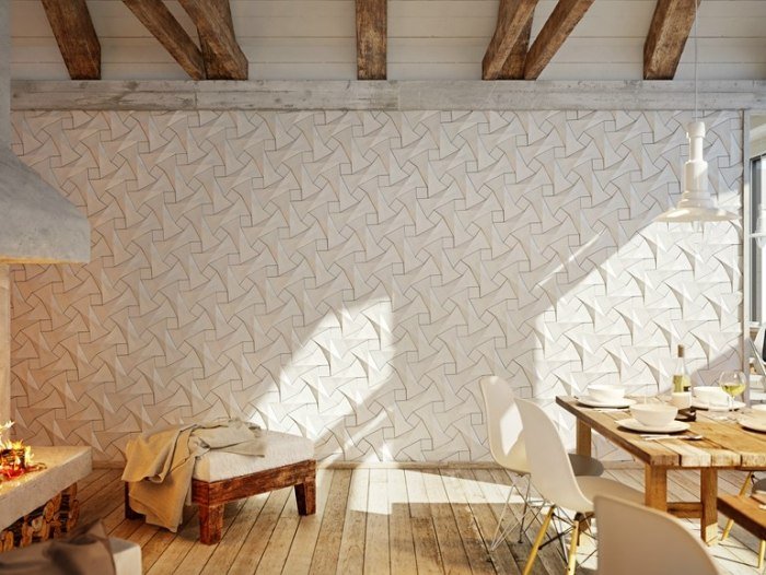 تصميم جدران غرفة الأفكار - ألواح الجدران ثلاثية الأبعاد - ألواح الأسمنت الليفي - QUADILIC