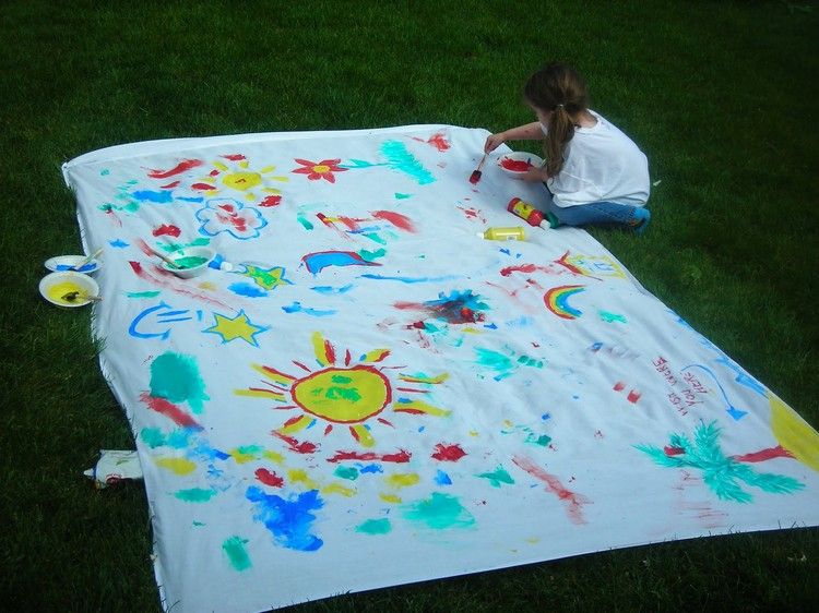 أفكار الأنشطة الصيفية رياض الأطفال اللوحة ملاءات