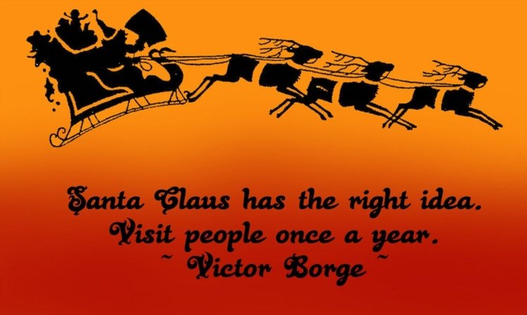 اقتباسات مضحكة سانتا كلوز زيارة فيكتور بورغ مرة واحدة في السنة