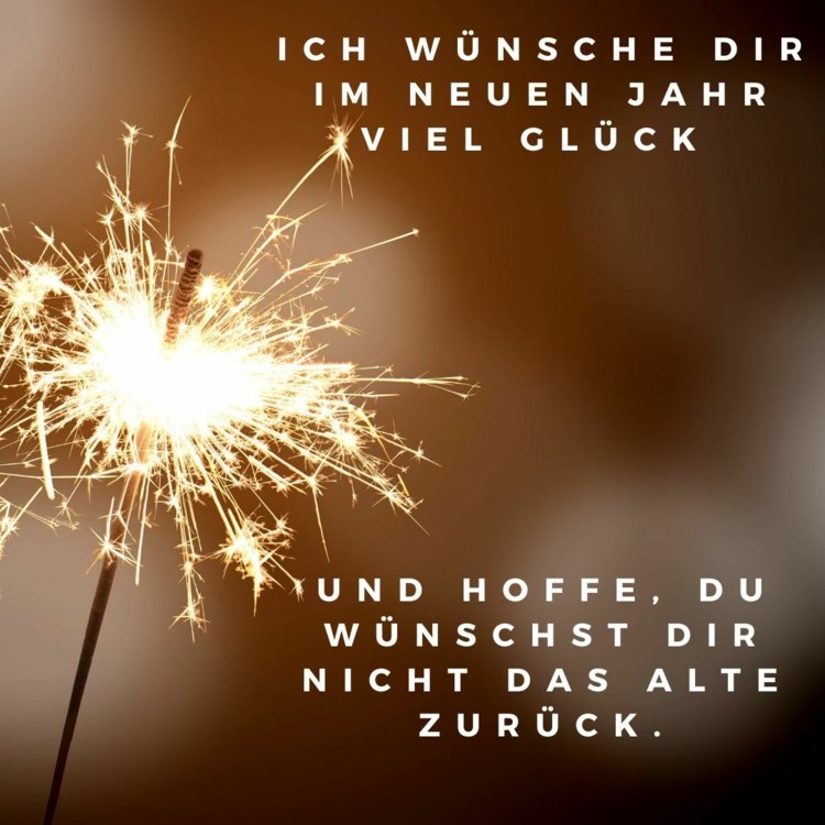 Sparkler كصورة على Whatsapp مع قول عن السعادة في العام الجديد
