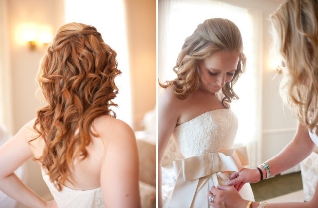 تحضيرات الزفاف الأشقر فستان العروس تصفيفة الشعر