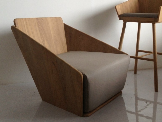 غرفة المعيشة الحديثة-أثاث-مصمم-كرسي بذراعين-خشب-ORIGAMI-Deesawat-Industries