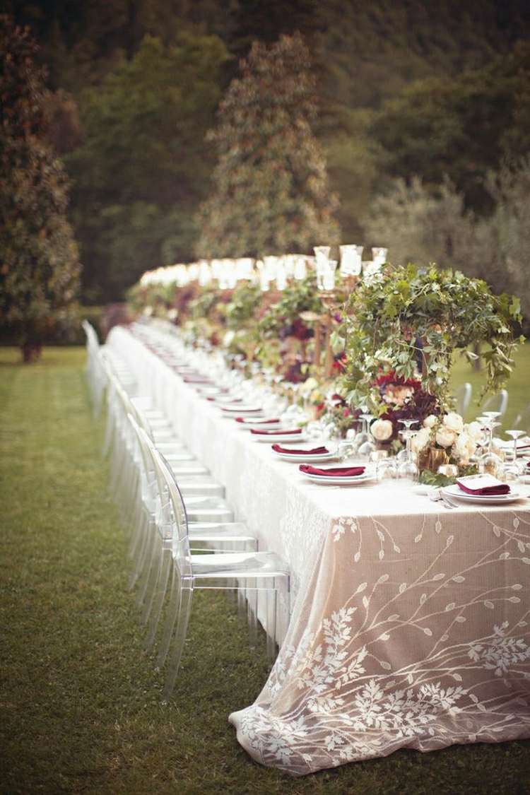 أفكار للزينة الزفاف مفرش المائدة الحرير الزهور فكرة الترتيب