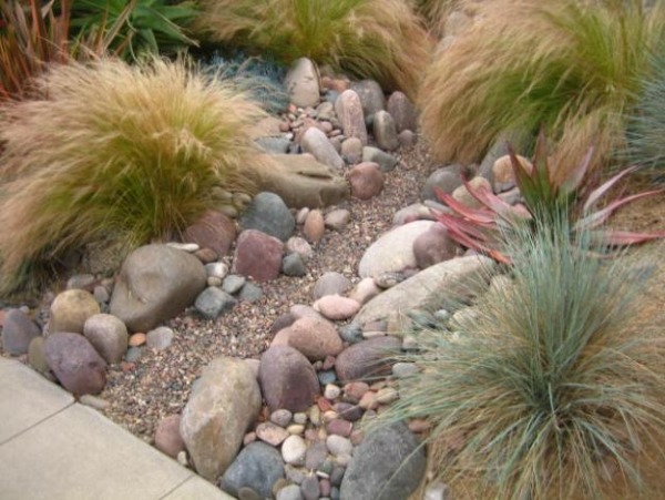 تبدو أحجار العشب المزخرفة بألوان مختلفة خصبة