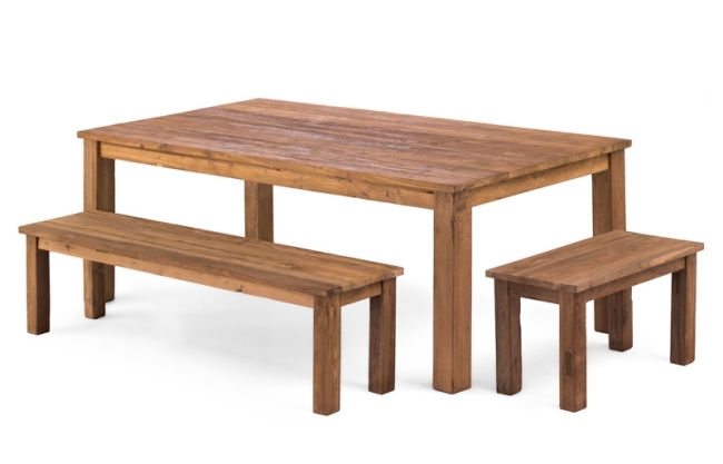 طاولات خشب الساج الصلبة - قوية ، مانعة لتسرب الماء - تصميم كلاسيكي