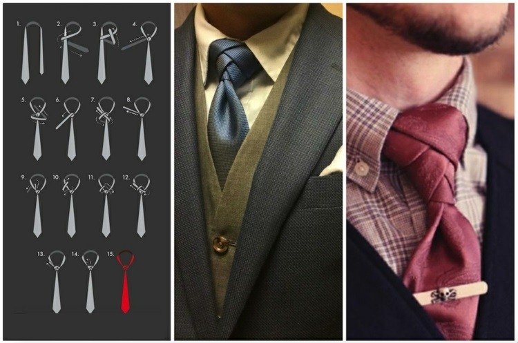 كيفية ربط ربطة عنق - تعليمات - متغيرات - سادة - ربطات عنق - كارديجان - منقوش - قميص - إلدردج