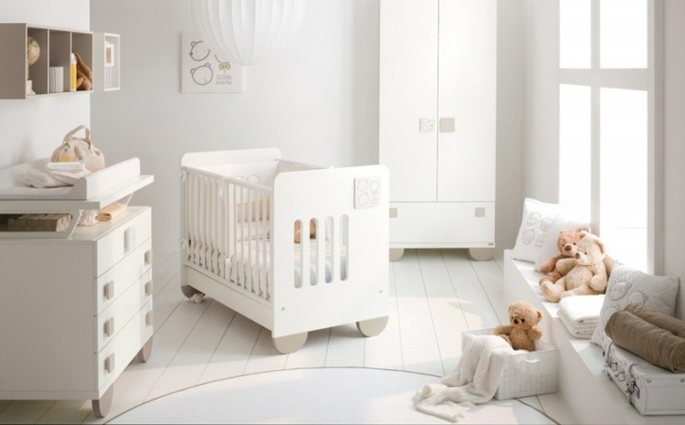 سرير اطفال - مصد - ابيض - تأثيث غرفة الاطفال - افكار
