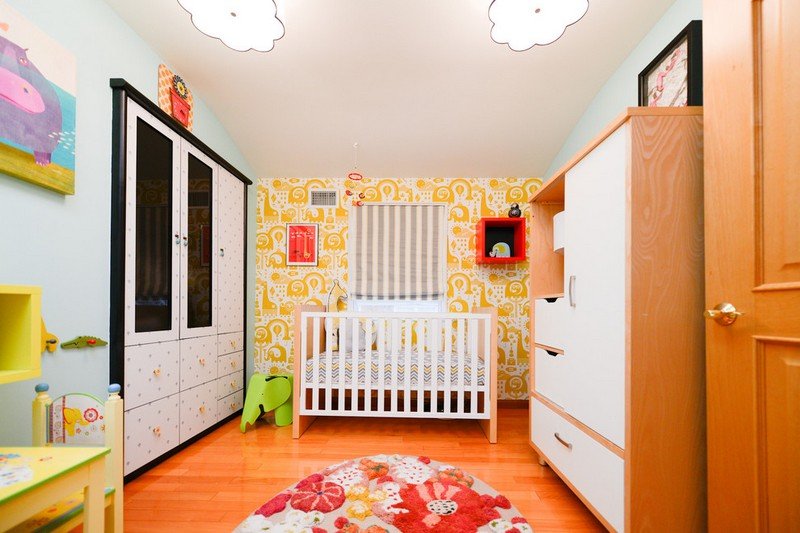 ديكورات غرف اطفال - افكار - صفراء - زخارف - افكار - ارضيات خشبية