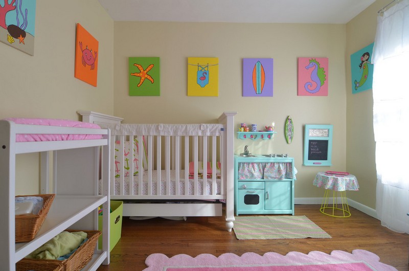 افكار-ديكور-غرف الاطفال-صور-ملونة-تصميم-جدار