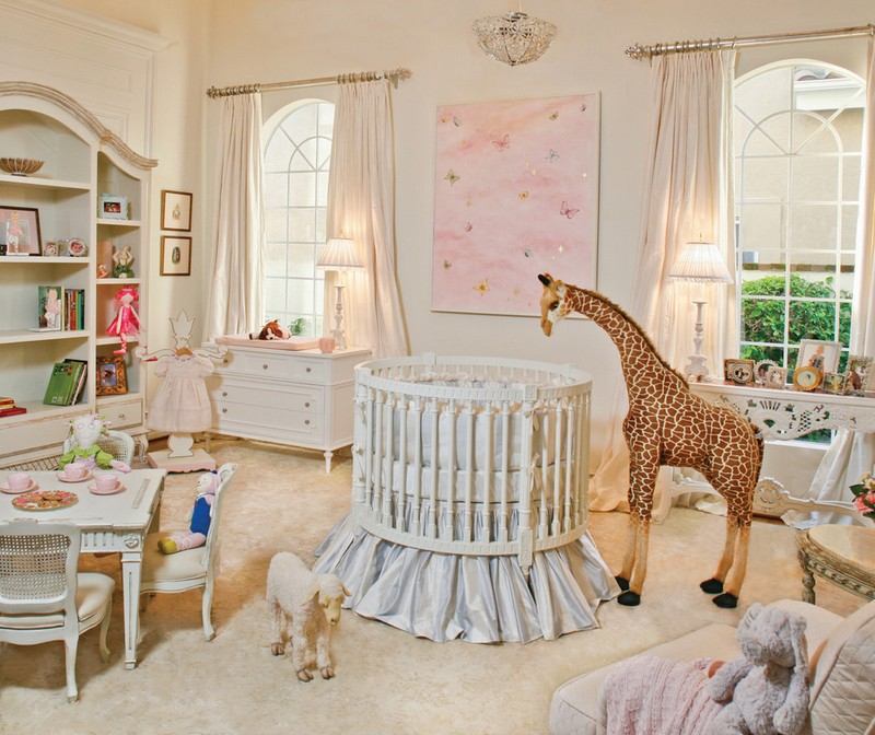 أثاث غرفة الطفل-أفكار-الزرافة-أفكار-مستديرة-سرير بيبي