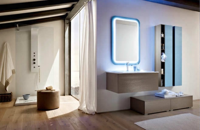 اثاث حمام-خشب-متكامل-اضاءة-حمام عوالم-عربي-ديزاين