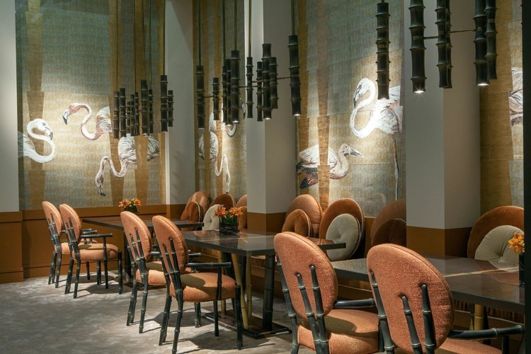 تصميم الأثاث الخيزران sicis أضواء قلادة فكرة مطعم الداخلية