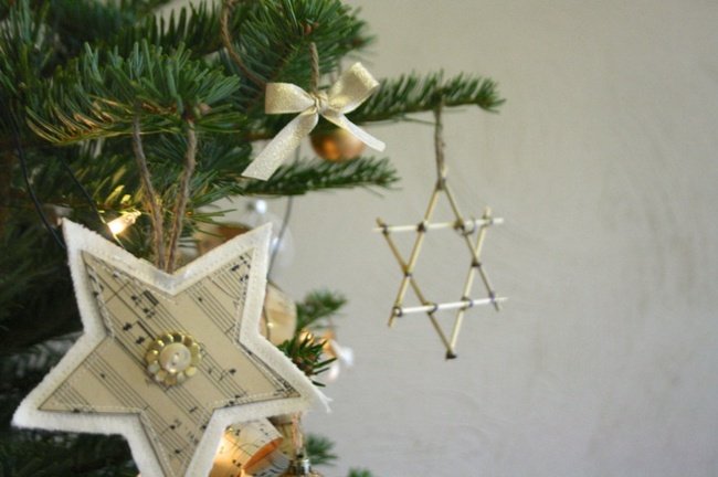 شجرة عيد الميلاد جميلة الديكور فكرة النجوم