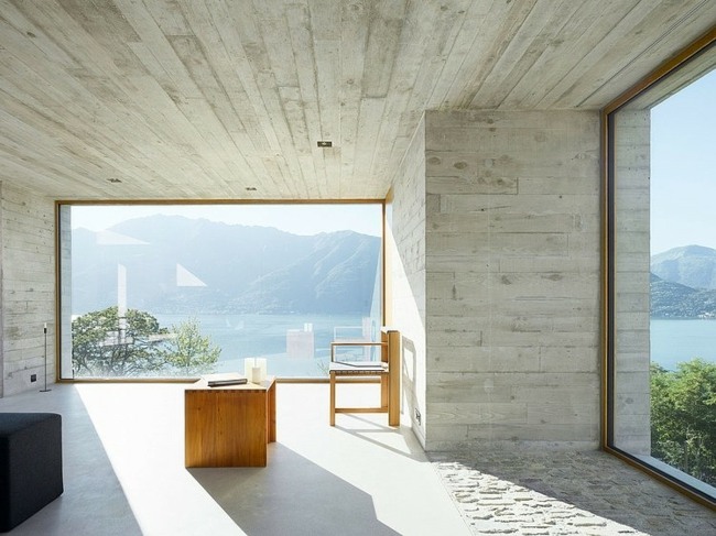 منزل خرساني بتصميم أنيق بجبال بحيرة سويسرا