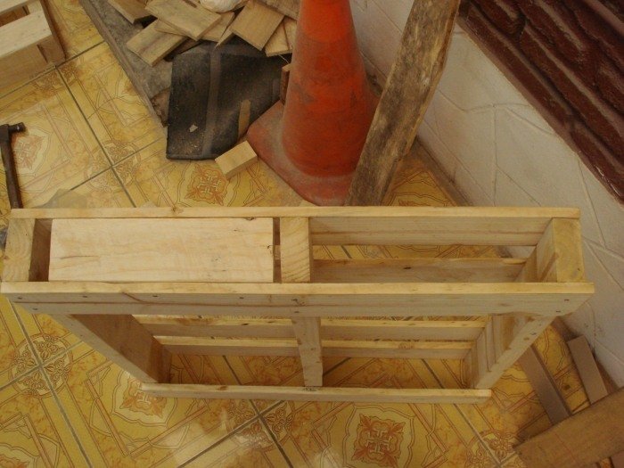 سرير مع منصة نقالة - إطار - قطع إضافية من الخشب - حشو - فراغات بين الألواح