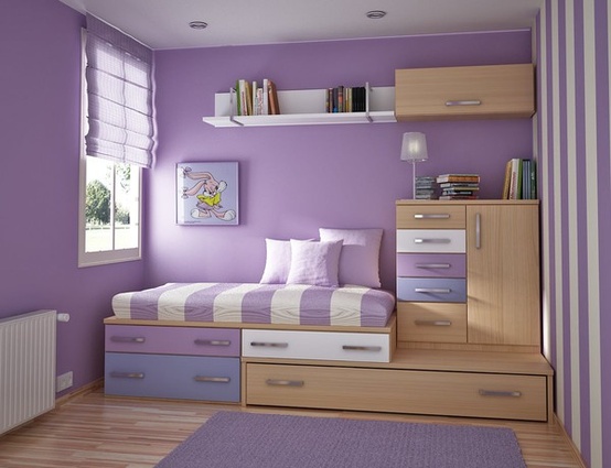 سرير مع سرير بوكس ​​- موفر للمساحة - غرفة أطفال