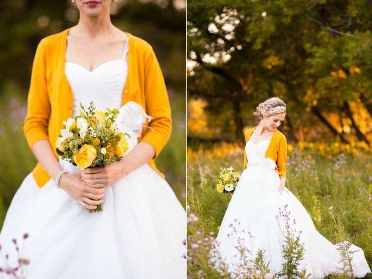 العروس-التفاف-الزفاف-كارديجان-اكسسوار-لهجة-زهور صفراء