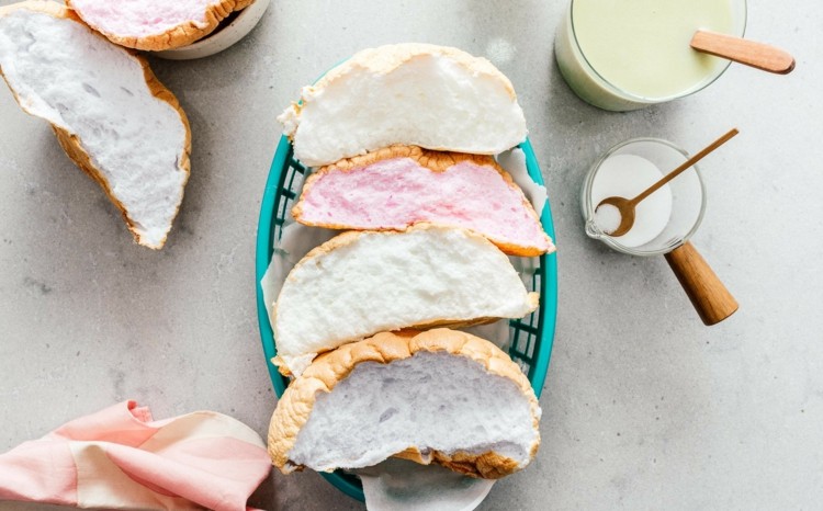 وصفة الخبز السحابي - خبز حلو وكيتو بألوان مختلفة