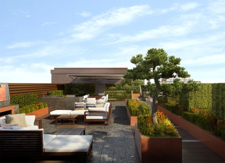 سقف-تراس-تصميم-نباتات-تصميم-حديث-تصميم-جلوس-طقس جميل