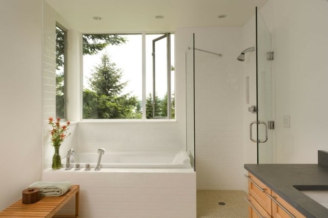 حوض استحمام قائم بذاته تصميم أثاث الحمام زجاج كابينة الاستحمام