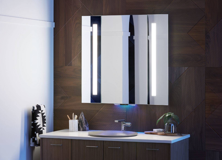 مرآة حمام Verdera بإضاءة متكاملة بأمر صوتي Alexa Kohler