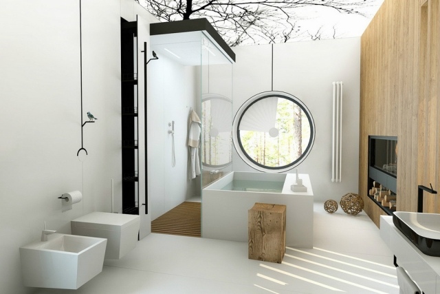 الحمام النقي عناصر الطبيعة تصميم Evgenyi-Irina Patruschev
