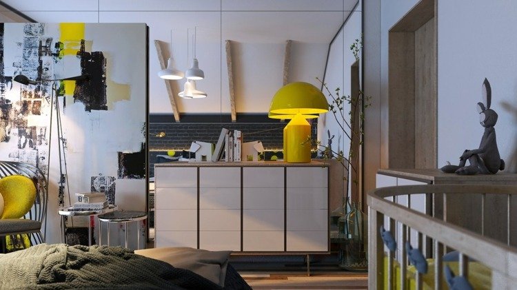ديكور - غرفة نوم - مرآة - خزانة - جانبية - تصميم - سرير اطفال - خشب