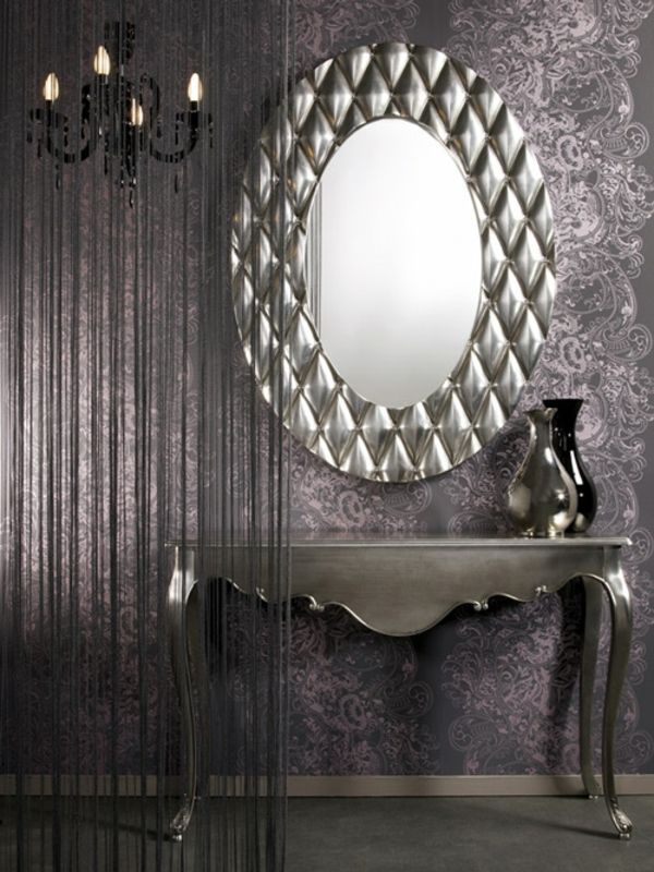 مرآة حائط حمام بنفسجي