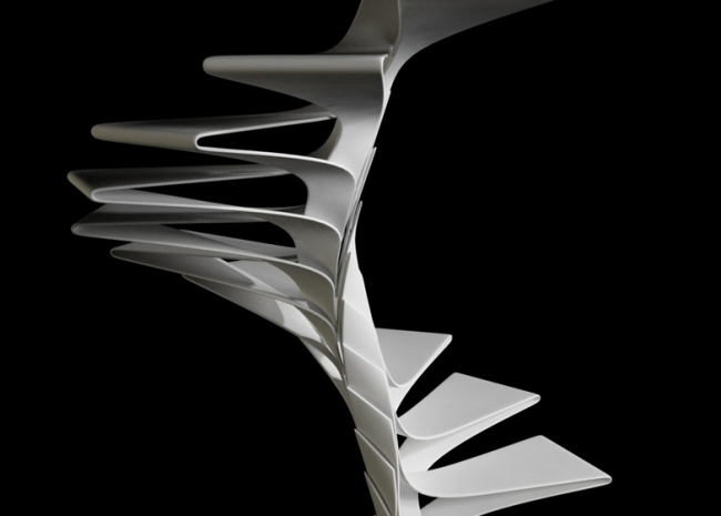 فوليو لولبية الدرج تصميم النموذج الأولي لخطوات الألياف الزجاجية