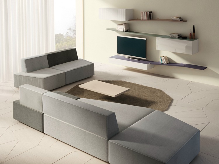 تصميم-أريكة-وحدات-شكل هندسي-منزلق