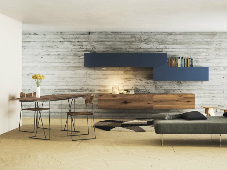 جلوس-خشب-تصميم-صناعي-حديث-غرفة معيشة-منطقة طعام