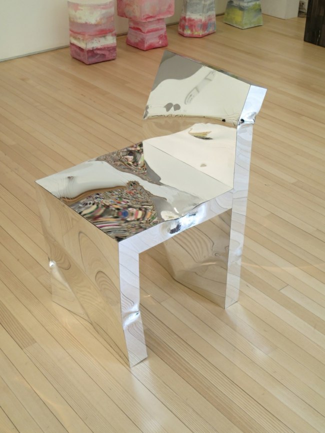 كرسي أثاث مصمم الاكريليك مرآة سطح عالي اللمعان
