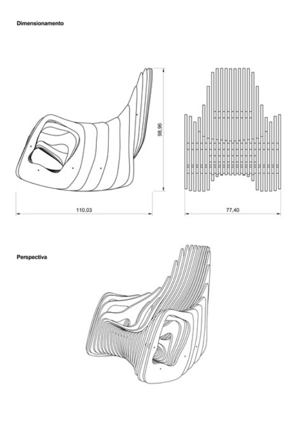 مخطط مصمم كرسي هزاز الخشب الرقائقي مواد عالية الجودة الحديثة