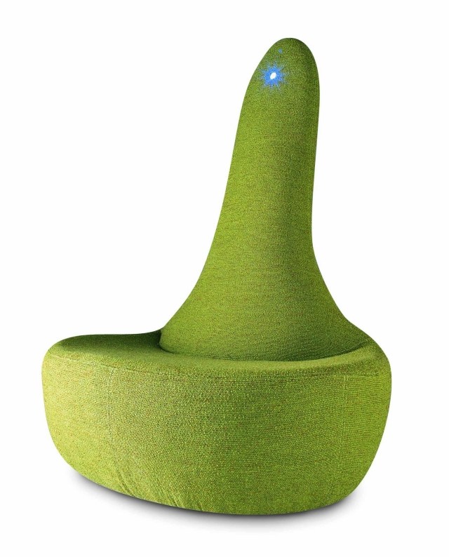POLIFEMO قماش تنجيد الكراسي بذراعين أخضر