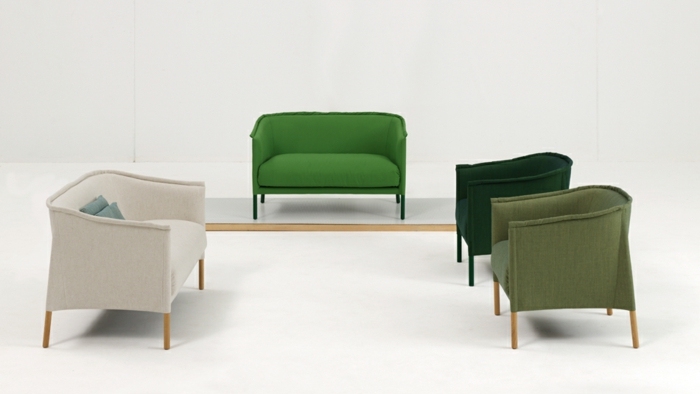 تالو أريكة كرسي بذراعين باللون الأخضر