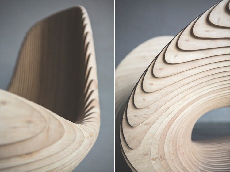 كرسي مصمم خشب البتولا صنعة عالية الجودة