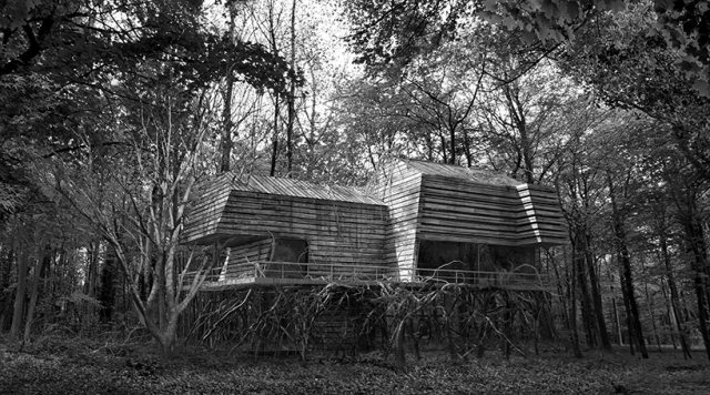 طبيعة الهندسة المعمارية منزل خشبي في الغابة العمارة السريالية العالم ديونيسيو غونزاليس