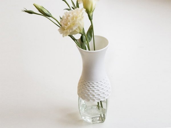 تصميم مزهرية من الدانتيل لأفكار إعادة التدوير لجرار الزجاجات البلاستيكية